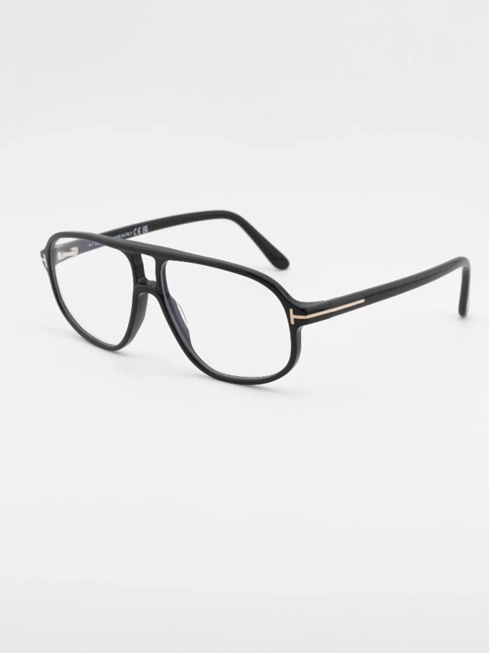 Tom Ford FT6082-B 001 Eyeglasses Black 57mm Aviator Frame Tom Ford FT6082-B Glasses 001 Shiny Black - eye-oo.com main image 3